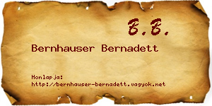 Bernhauser Bernadett névjegykártya