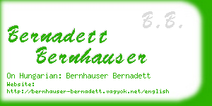 bernadett bernhauser business card